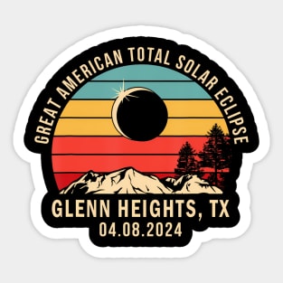 Glenn Heights Tx Texas Total Solar Eclipse 2024 Sticker